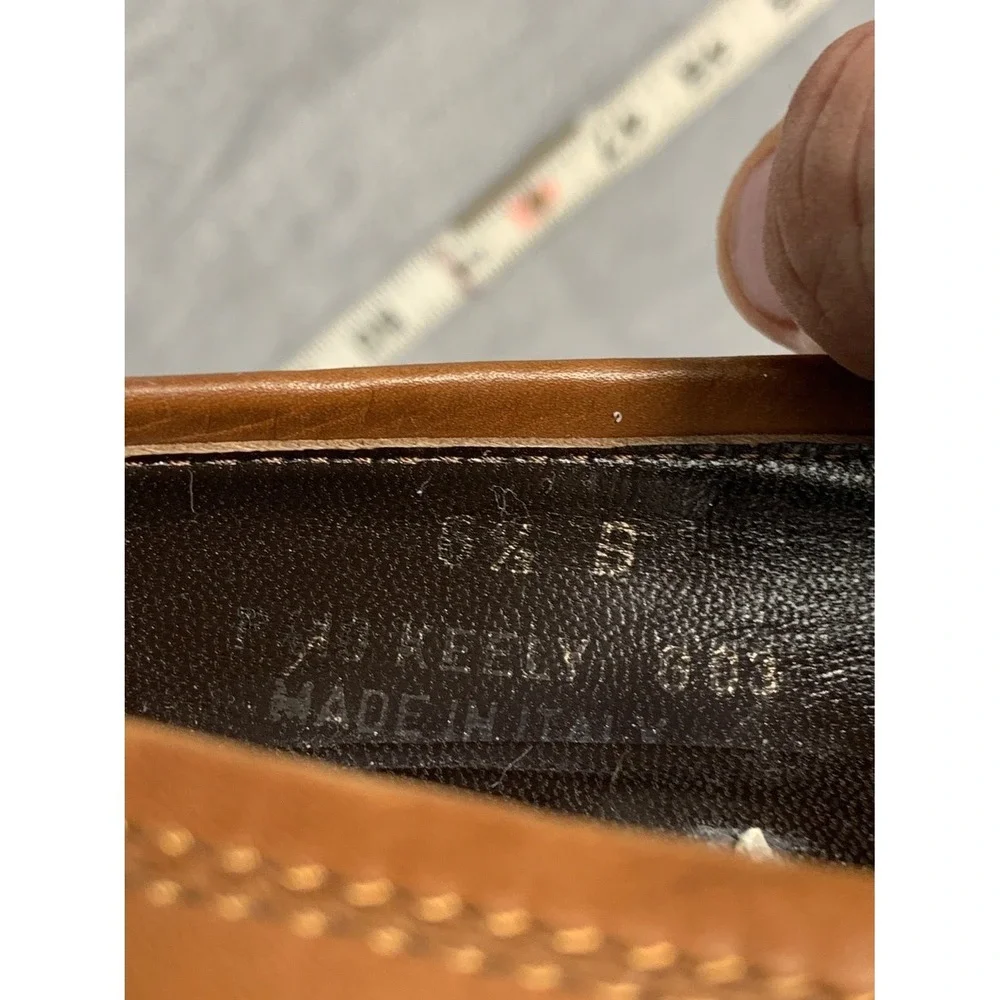 Coach Keely Women's Tan Leather Heeled‎ Loafers Shoes P410 603 Size 6.5 B Used